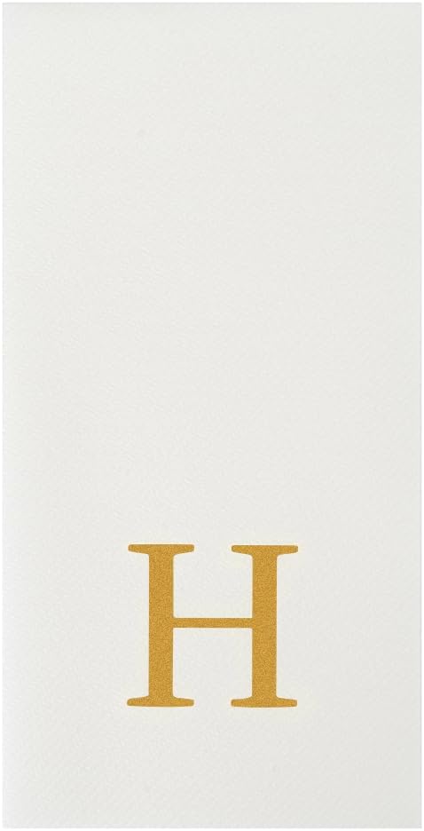 Luxenap 15.8 X 7.9 Inch Linen-Feel Guest Towels, 50 Lettered Hand Towels