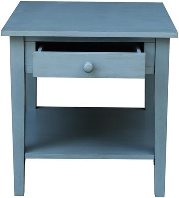 IC INTERNATIONAL CONCEPTS Spencer Blue Wood End Table