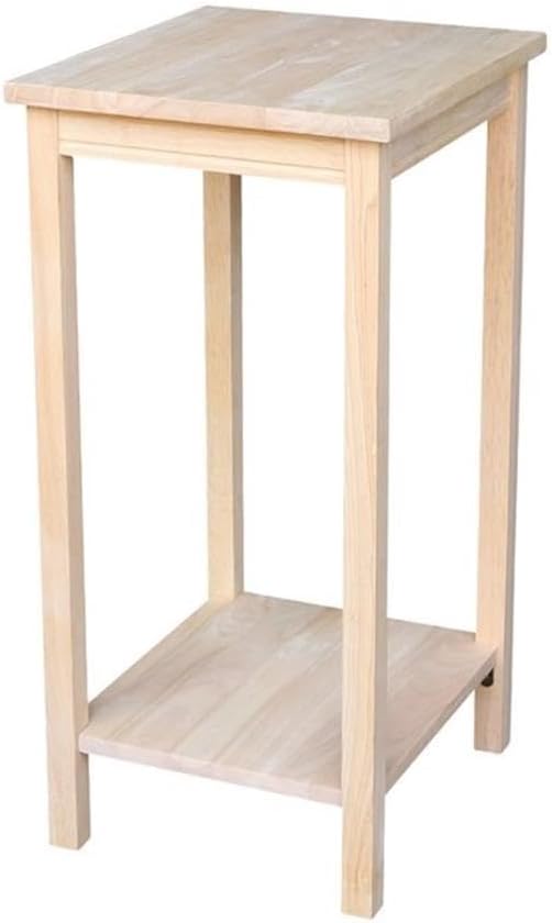 IC International Concepts, Portman Accent Table, Solid Real Wood, Sturdy