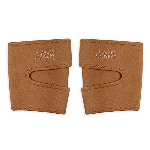 Sports Research Sweet Sweat Thigh Trimmers for Men & Women Increases Sweat & Activity to The Thighs During Exercise (Pink Logo, Small)