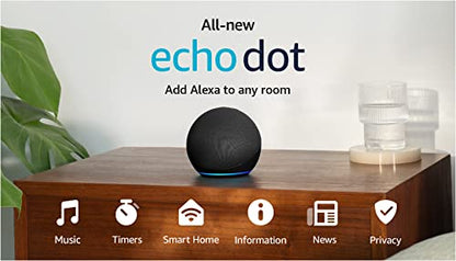 Amazon Echo Dot (newest model), Vibrant sounding Alexa speaker, Great for bedrooms, dining rooms and offices, Deep Sea Blue