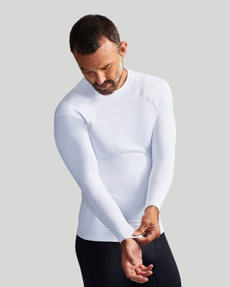 Tommie Copper Men's Pro-Grade Shoulder Support Shirt I UPF 50, Long Sleeve Compression Shirt, Upper Body & Posture Support