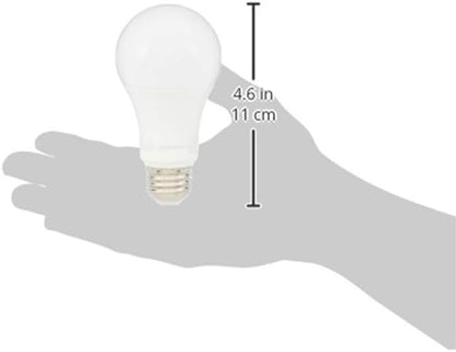 Amazon Basics A19 LED Light Bulbs 100 Watt Equivalent, Daylight White (5000K), Energy Efficient 15 W, Non-Dimmable, 10,000 Hour Lifetime, 6 count (Pack of 1)