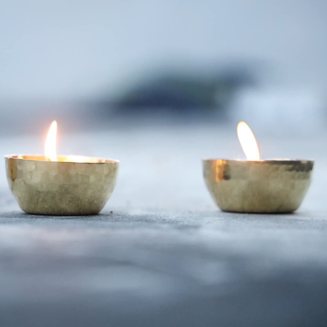 Handmade Hammered Brass Tealight Holder Set of 3 Votive Holders -2.5X1 DH inches Party Decoration