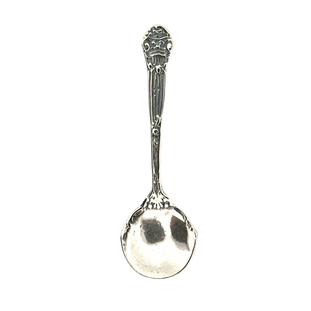 925 Sterling Silver Small Salt Spoon - Premium Quality 2.1" Regal Spoon - Beautiful Flower Designed Handle - Gift for Culinary Enthusiasts