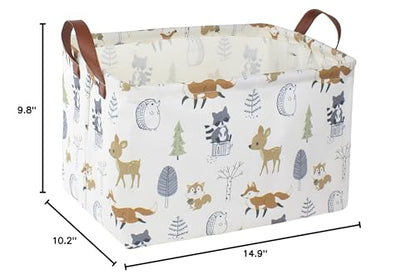 NTAOHAMPER Rectangular Storage Basket, Books Box, Gift Basket, Room Decor(Animal)