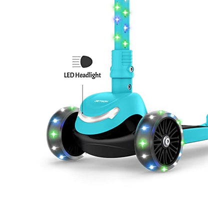 Jetson Scooters - Jupiter Mini 3 Wheel Kick Scooter, Blue, Foldable, Lightweight, Portable