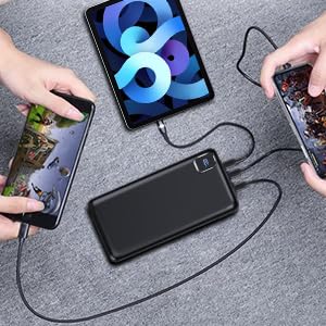 Portable Charger Power Bank 40000mAh Powerbank PD 30W and QC 4.0 Fast Charging External Battery Pack with USB-C LED 3 Outputs & 2 Inputs Portable Charging for iPhone 15 14 13 pro, Samsung