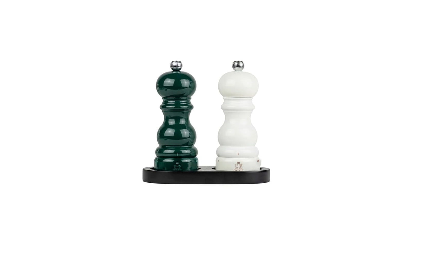 Set of Paris u'Select 15 cm Salt and Pepper Mills with Black tray as a Gift Box