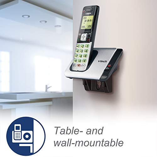 VTech CS6719-2 2-Handset Cordless Phone with Caller ID/Call Waiting, Handset Intercom & Backlit Display/Keypad, Silver
