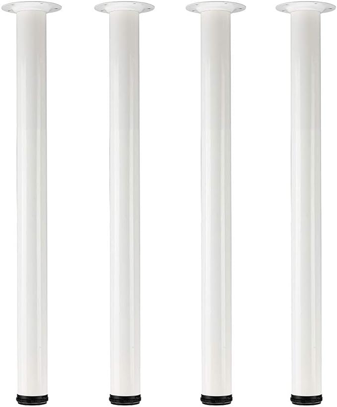 QLLY 27.5 inch / 70cm Adjustable Metal Desk Legs, Heavy Duty Furniture Table