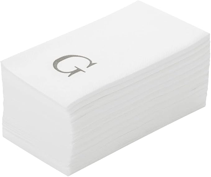 Luxenap 15.8 X 7.9 Inch Linen-Feel Guest Towels, 2000 Lettered Hand Towels