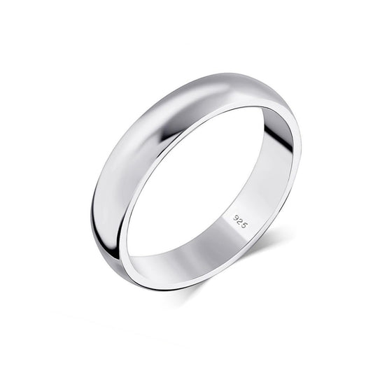 Savlano 925 Sterling Silver 5MM Half - Round Wedding Band Ring for Women and Men Comes in 5-14 Sizes with Gift Box - Made in Italy (12)