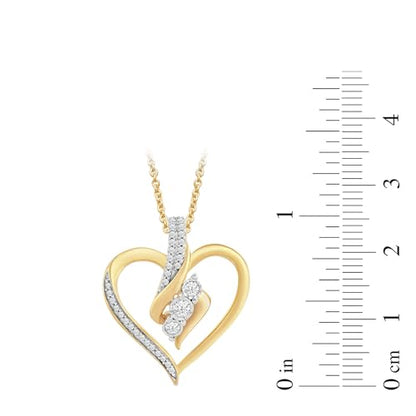 Amazon Essentials Diamond 3 Stone (1/4 cttw)18" Pendant Necklace (previously Amazon Collection)