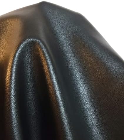 Black Lambtouch Soft Faux Leather Fabric Sheet PU Sold by The Yard Synthetic