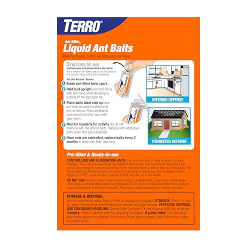 TERRO Ant Killer Bait Stations T300B - Liquid Bait to Eliminate Ants - 12 Count Stations for Effective Indoor Ant Control