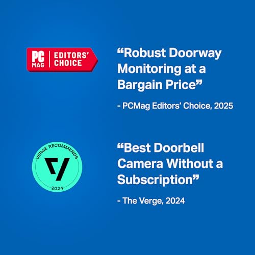 TP-Link Tapo Smart Video Doorbell Camera with Chime, Battery or Wired, 2K QHD Color Night Vison, No Monthly Fee, 180° Ultra-Wide Head-to-Toe View, Ring Call, Free AI Detection, Local Storage (D225)