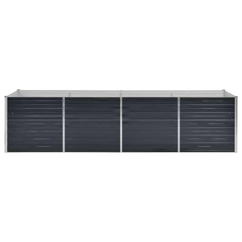 Galvanized Steel Raised Garden Bed, Anthracite Metal Planter Box for Outdoor Plants, 126 x 31.5 x 30.3 inch Rectangular, Durable Garden Beds for Vegetables, Herbs, Flowers Gardening Accessories