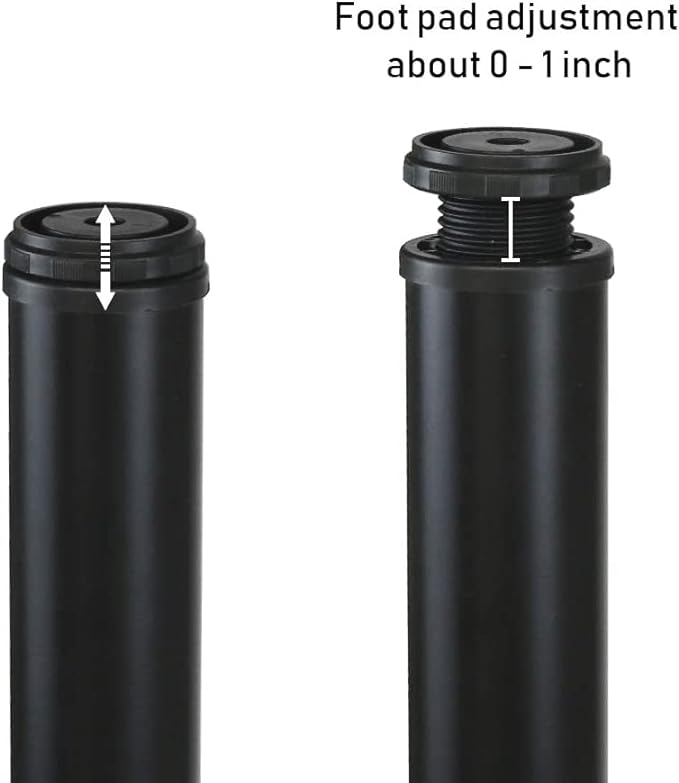 QLLY 26 inch Adjustable Metal Desk Legs, Heavy Duty Furniture Table Legs