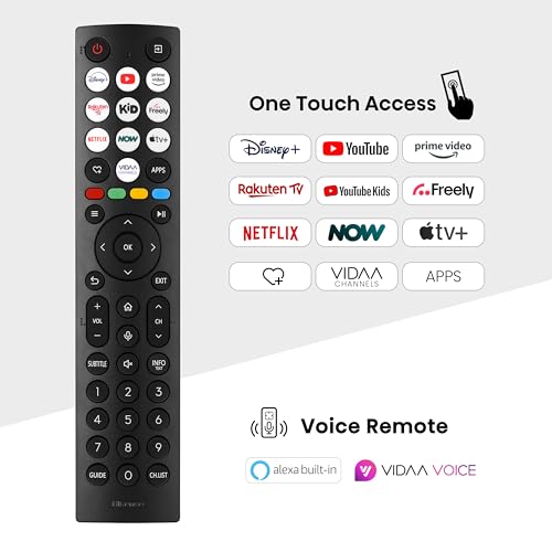 Hisense 50 Inch 4K Smart TV 50E6NTUK - Dolby Vision, Game Mode PLUS with 60Hz VRR ALLM, Smooth Motion, AI Sports Mode, Vidaa OS with Freely, Youtube, Netflix and Disney+ & Now TV (2024 Model)