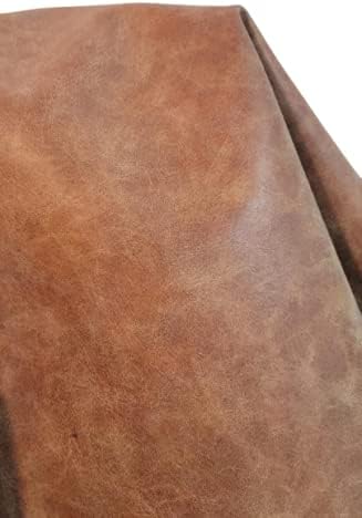 NAT Leathers, Blonde Light Tan Distress Crazy Horse Soft Faux Vegan Leather PU