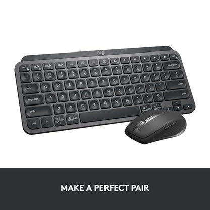 Logitech MX Keys Mini Minimalist Wireless Illuminated Keyboard, Compact, Bluetooth, Backlit, USB-C, Compatible with Apple macOS, iOS, Windows, Linux, Android, Metal Build - Graphite