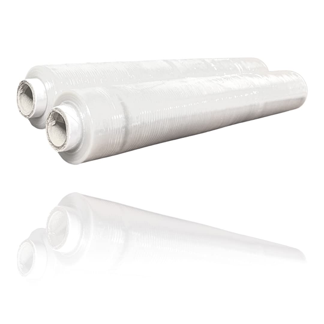 REQUISITE NEEDS Heavy Duty Shrink Wrap Roll Cling Film Packaging 400MM x 250M (Pack Of 6) (Clear)