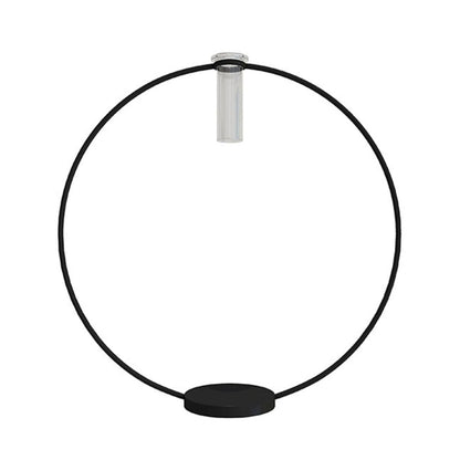 CONGARTENO Metal Candleholder Round Black Base 9x28x29cm, Decorative Metal Candlestick for Home Décor and Flower Arrangements, Household Candle Stand Centerpiece