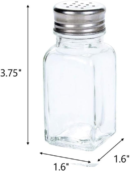 Tebery 16 Pack 3oz Clear Salt and Pepper Shakers Glass Set Classic Design