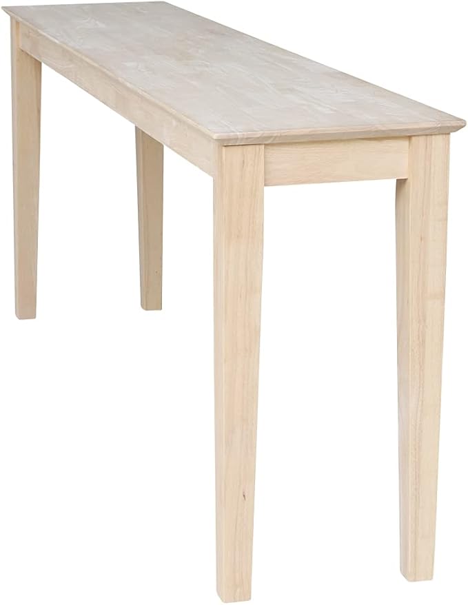 International Concepts Shaker Console Sofa Table, 72-Inch Long, Solid Parawood