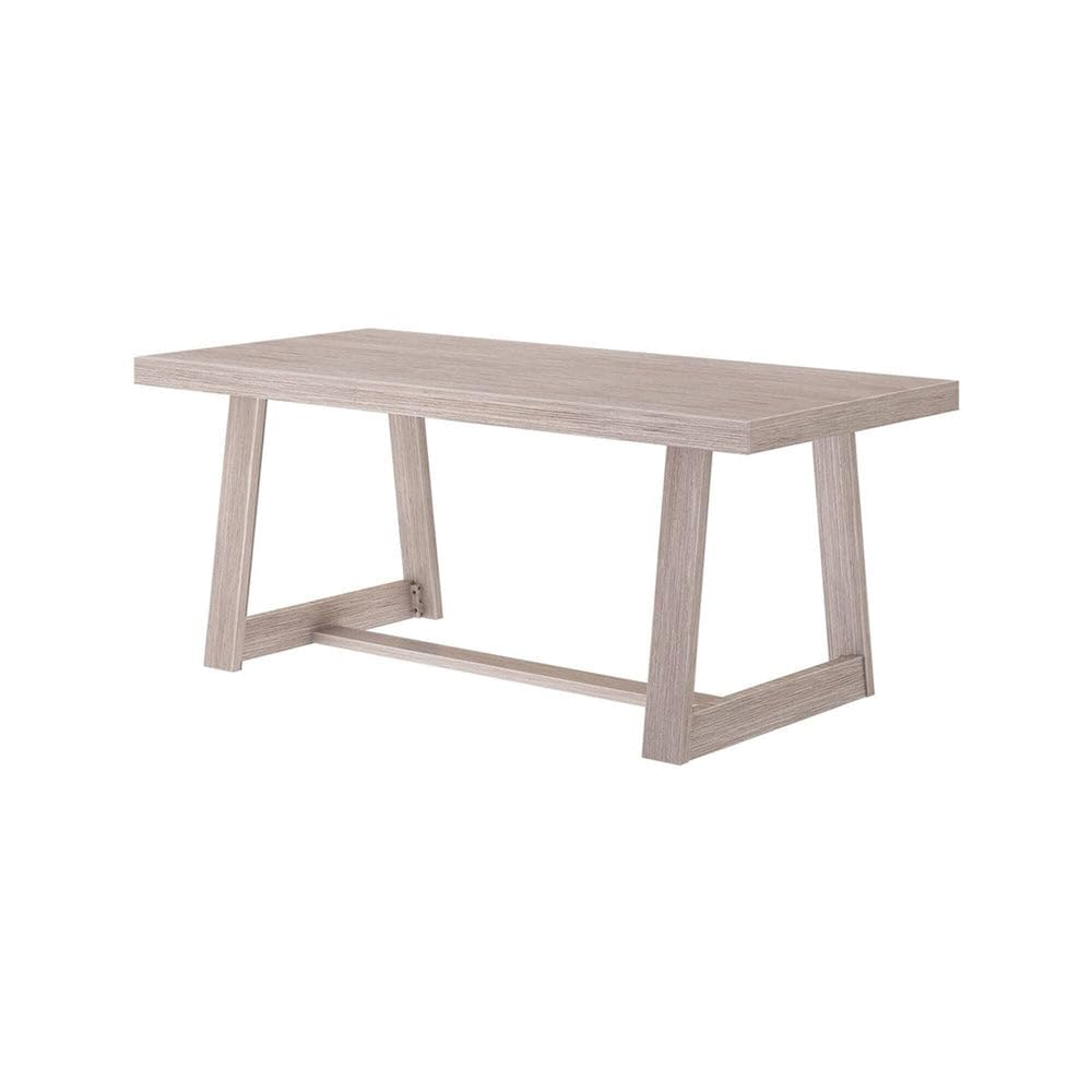 Plank+Beam 72 Inch Farmhouse Dining Table, Solid Wood Rustic Kitchen Table, Large Wooden Rectangular Dinner Table for Dining Room, Home Office, Living Room Furniture, Easy Assembly, Seashell Wirebrush