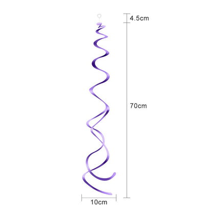 Hanging Spiral Swirl Decorations, Ceiling Decoration for Birthday, Graduation, Holiday Celebration Supplies Supper Longer 74cm/Pcs with Hook &Hem Decorative Hole -12 Pcs (Purple1)