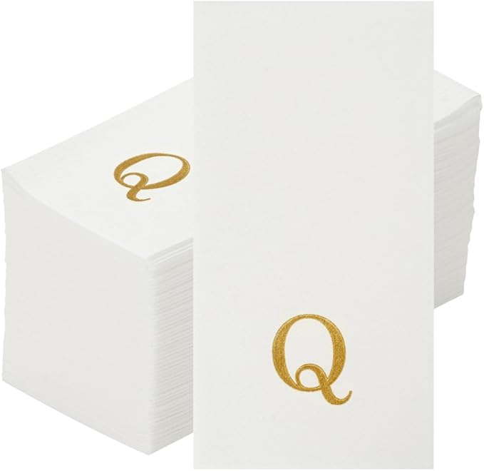 Luxenap 15.8 X 7.9 Inch Linen-Feel Guest Towels, 2000 Lettered Hand Towels