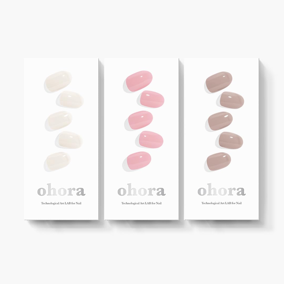 ohora Bundle Set (N Addict Starter Kit) - Red Solid Gel Nail Strips with UV/LED Lamp and Mini Remover, Salon-Quality, Long Lasting, Easy to Apply & Remove - Includes Prep Pads, Nail File, Wooden Stick