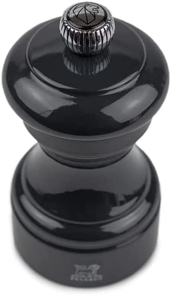 Peugeot Bistro 4-Inch Salt Mill - Adjustable Grinding, Durable Stainless Steel Mechanism, Beechwood Craftsmanship, Pre-Filled with Rock Salt, Ideal for Everyday Cooking (Slate)