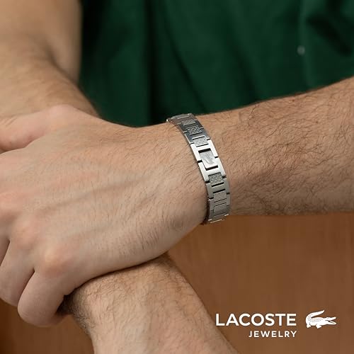 Lacoste Men's METROPOLE Collection Link Bracelet Embellished with petit piqué pattern