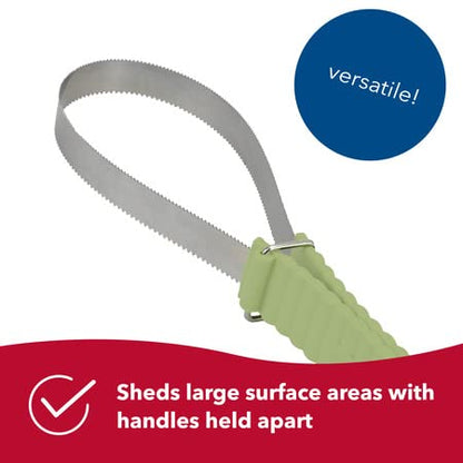 Coastal Pet Safari Dual-Sided Dog Shedding Blade - Stainless Steel Grooming Blade for Thick Coats - for Dogs with Short and Long Hair - Medium-Large - 10" x 3.25"