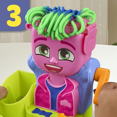 Play-Doh Hair Stylin' Salon Playset with 6 Cans, Pretend Play Toys, Ages 3+