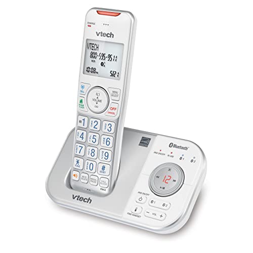 VTech VS112-4 Bluetooth 4 Handset Cordless Phone for Home with Answering Machine, Call Blocking, Caller ID, Intercom and Connect to Cell