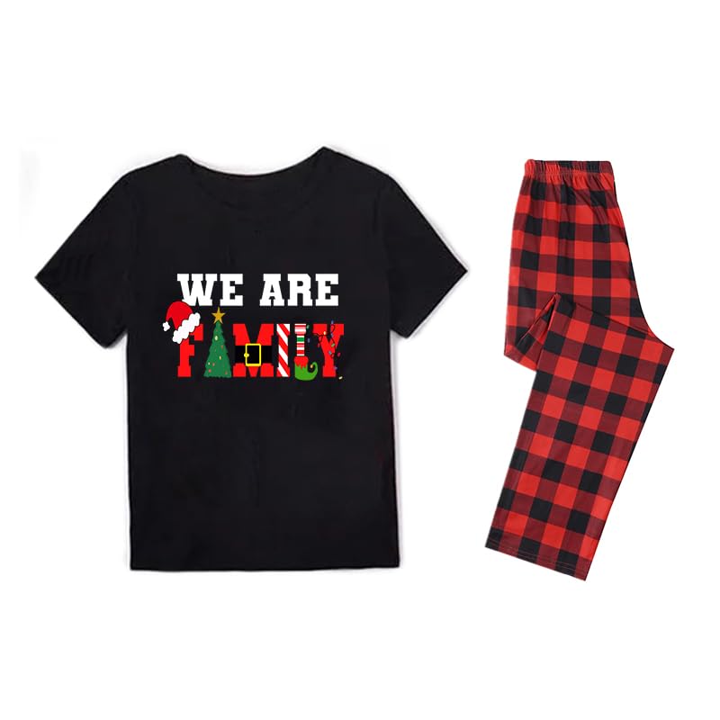 TEERAPHIQUE Christmas Pajamas for Family,Family Holiday PJS Matching Sets,Xmas Jammies for Couples, T-Shirt
