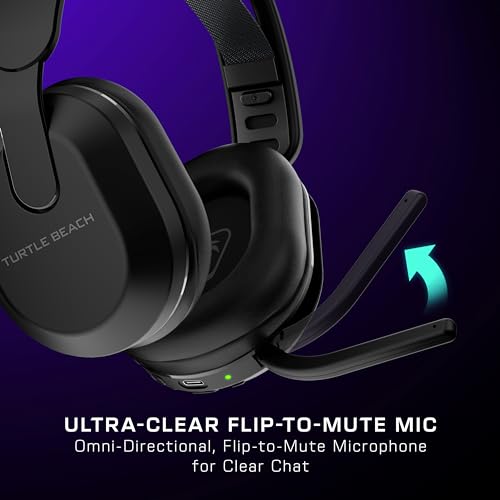 Turtle Beach Stealth 500 Wireless Gaming Headset Licensed for Xbox Series X|S, Compatible with Xbox One, Bluetooth, PC, Mobile, 40 Hr Battery, Memory Foam Cushions, Flip-to-Mute Mic, Black