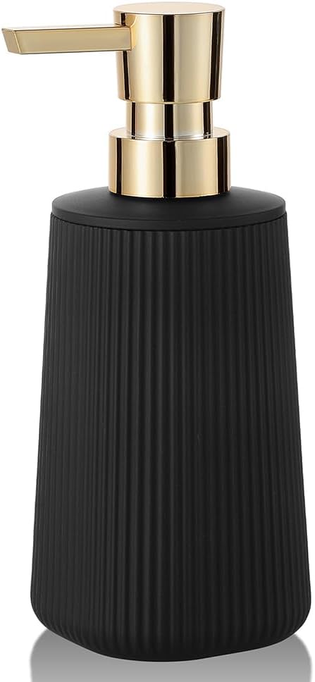 Small Soap Dispenser for Bathroom and Kitchen, Modern Farmhouse Striped Style