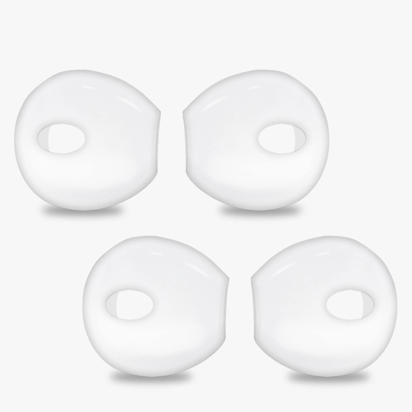 EKIND 4 Pcs Ear Cover Tips Anti-Slip Silicone Soft Replacement Sport Earbud Tips Compatible for iPhone 7 / 6S / 6 Plus / 5S / 5C / 5 Headphones Earphones Protective Accessories Tips (Clear)