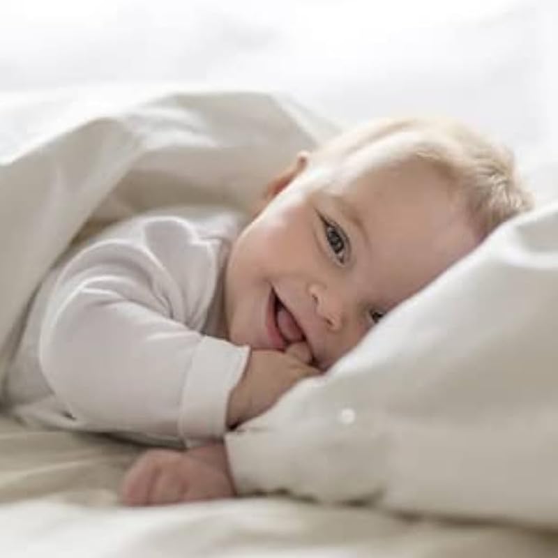 Adam Home 4.5 Tog Toddler Duvet and Pillow Set 100% Microfibre Anti-Allergy Lightweight Cot Bed (Duvet 120x150 cm) & (Pillow 40x60 cm) Hypoallergenic and Machine Washable Cot