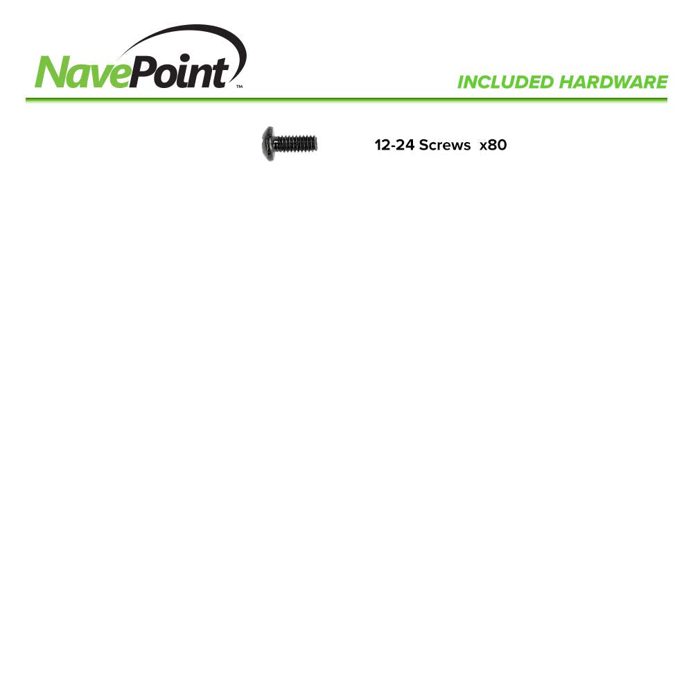 NavePoint 20U Vertical Rack Rail Pair DIY Kit with Hardware, Black
