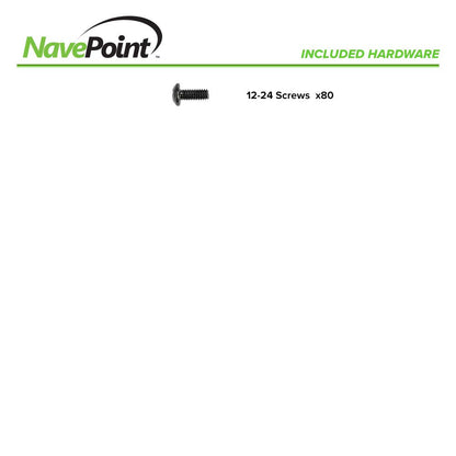NavePoint 20U Vertical Rack Rail Pair DIY Kit with Hardware, Black