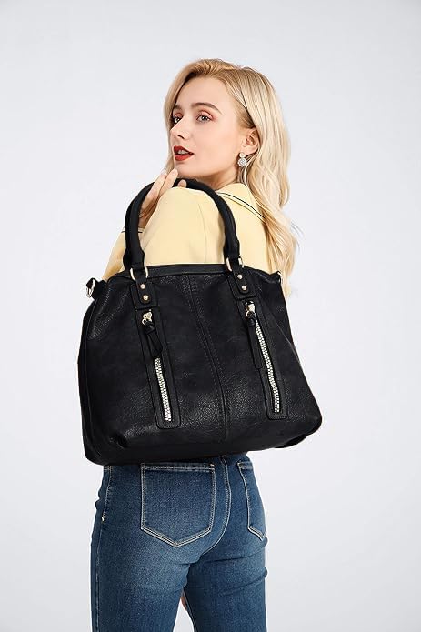Gladdon Hobo Bags for Women Large Capacity Top Handle Bags with Multi Pocket Tote Shoulder Handbags Faux Leather Crossbody Bag for Work School Travel