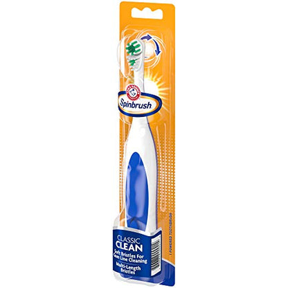 Spinbrush Pro+ Deep Clean, Battery Toothbrush for Adults, Soft Bristles, Batteries Included