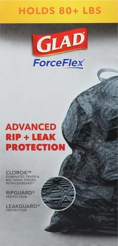 Glad Large 30 Gallon Trash Bags, Clorox Mountain Air Heavy Duty Garbage Bags