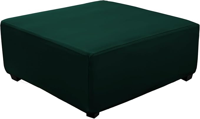 Super Stretch 40x40x15 inch Square Ottoman Cover- Soft Form Fit Ottoman Cover